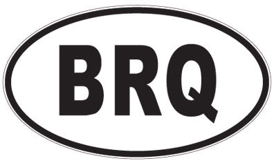 BRQ - 3 Letter Initials Oval Sticker
