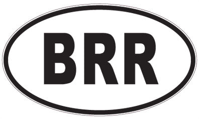 BRR - 3 Letter Initials Oval Sticker