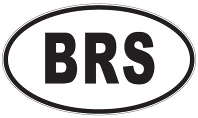 BRS - 3 Letter Initials Oval Sticker