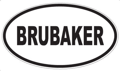 BRUBAKER - Oval Magnet