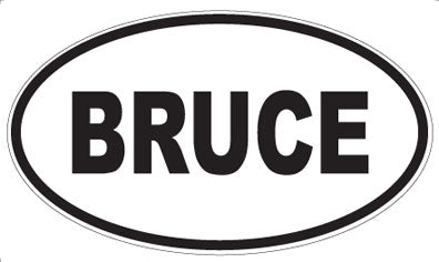 BRUCE - Oval Magnet