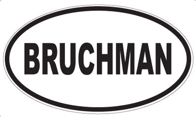 BRUCHMAN - Oval Magnet