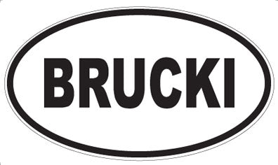 BRUCKI - Oval Magnet