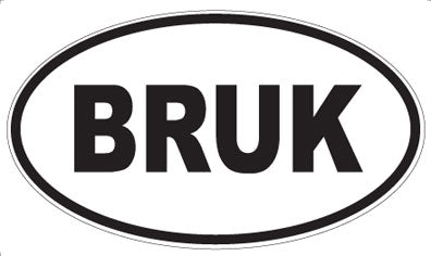 BRUK - Oval Magnet