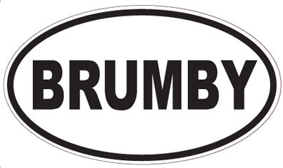 BRUMBY - Oval Sticker