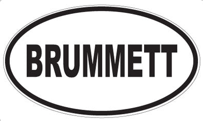 BRUMMETT - Oval Magnet
