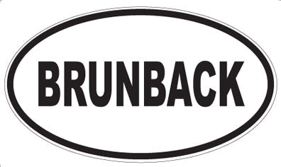 BRUNBACK - Oval Magnet