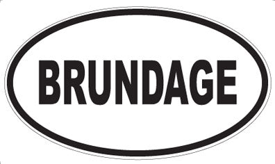 BRUNDAGE - Oval Magnet
