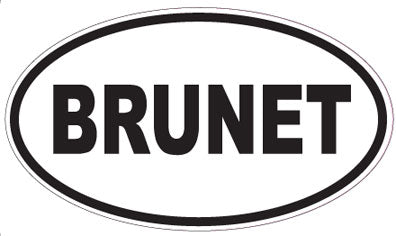 BRUNET - Oval Sticker