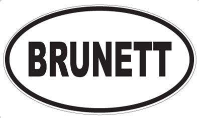 BRUNETT - Oval Magnet