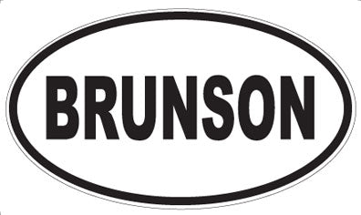 BRUNSON - Oval Magnet