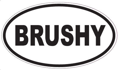 BRUSHY - Oval Sticker