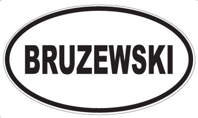 BRUZEWSKI - Oval Magnet
