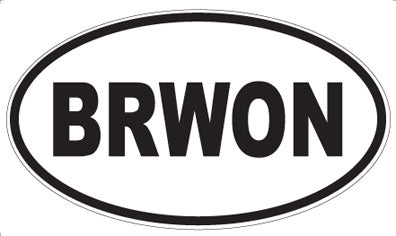 BRWON - Oval Magnet