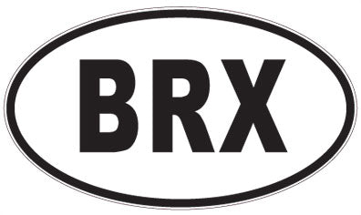 BRX - 3 Letter Initials Oval Sticker