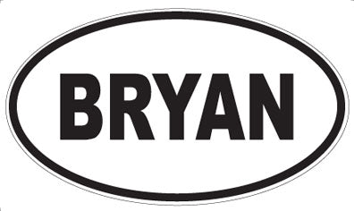 BRYAN - Oval Magnet