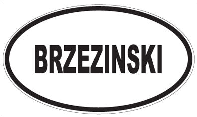 BRZEZINSKI - Oval Magnet