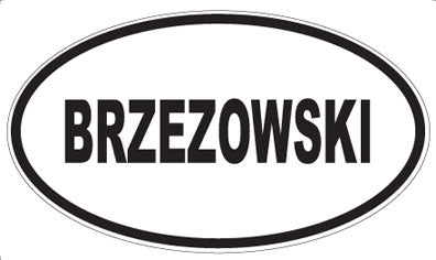BRZEZOWSKI - Oval Magnet