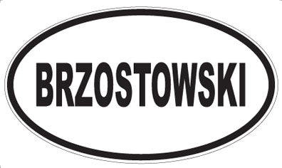 BRZOSTOWSKI - Oval Magnet