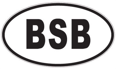 BSB - 3 Letter Initials Oval Sticker