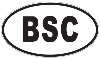 BSC - 3 Letter Initials Oval Sticker