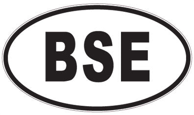 BSE - 3 Letter Initials Oval Sticker