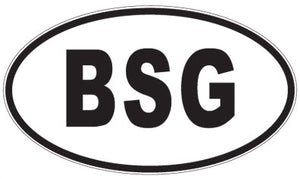 BSG - 3 Letter Initials Oval Sticker