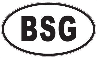 BSG - 3 Letter Initials Oval Magnet