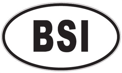 BSI - 3 Letter Initials Oval Sticker