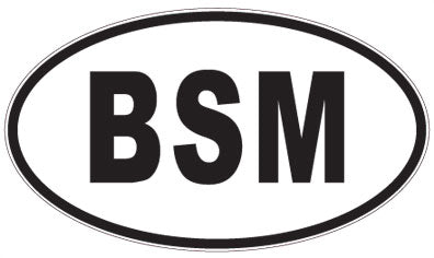 BSM - 3 Letter Initials Oval Sticker