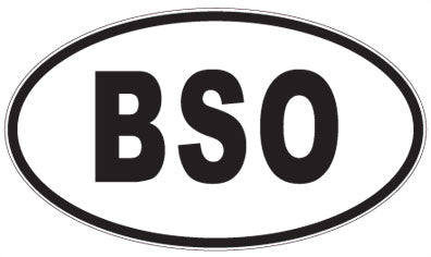 BSO - 3 Letter Initials Oval Sticker
