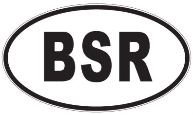 BSR - 3 Letter Initials Oval Sticker
