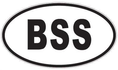 BSS - 3 Letter Initials Oval Sticker