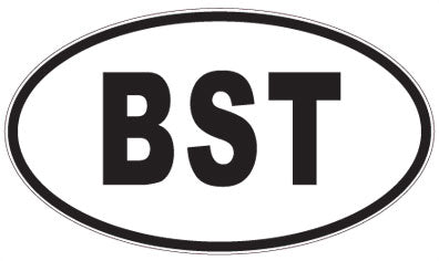 BST - 3 Letter Initials Oval Sticker