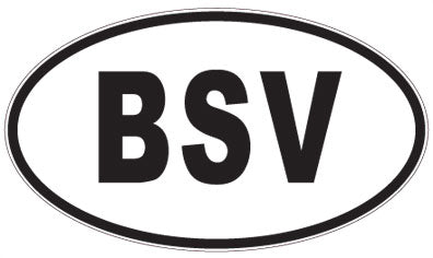 BSV - 3 Letter Initials Oval Sticker
