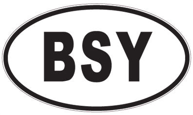 BSY - 3 Letter Initials Oval Sticker