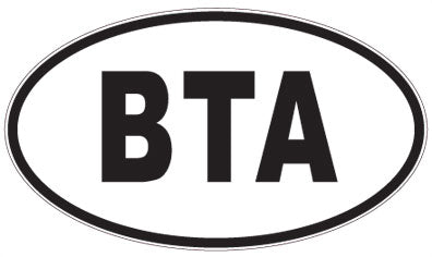 BTA - 3 Letter Initials Oval Sticker
