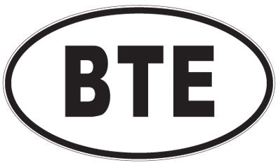 BTE - 3 Letter Initials Oval Sticker