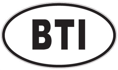 BTI - 3 Letter Initials Oval Sticker