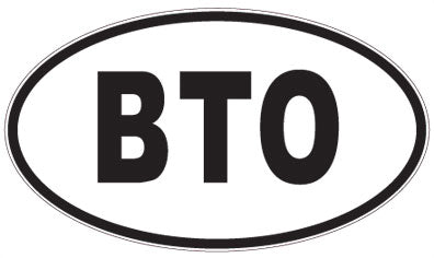 BTO - 3 Letter Initials Oval Sticker