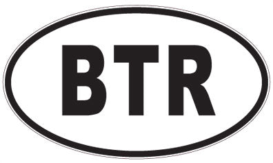 BTR - 3 Letter Initials Oval Sticker