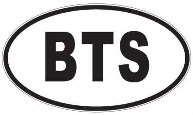 BTS - 3 Letter Initials Oval Sticker