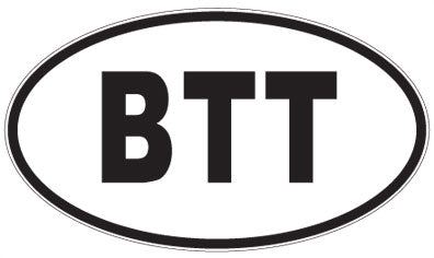 BTT - 3 Letter Initials Oval Sticker