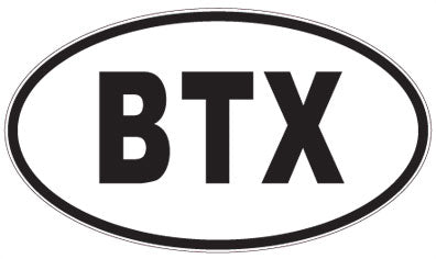 BTX - 3 Letter Initials Oval Sticker