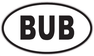 BUB - 3 Letter Initials Oval Sticker