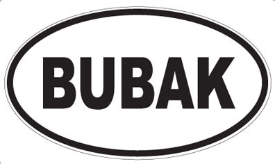 BUBAK - Oval Magnet
