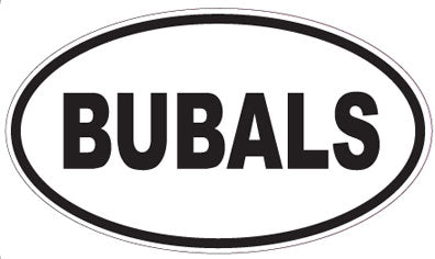 BUBALS - Oval Sticker
