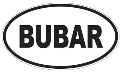 BUBAR - Oval Magnet