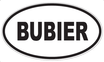 BUBIER - Oval Magnet