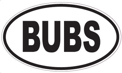 BUBS - Oval Sticker